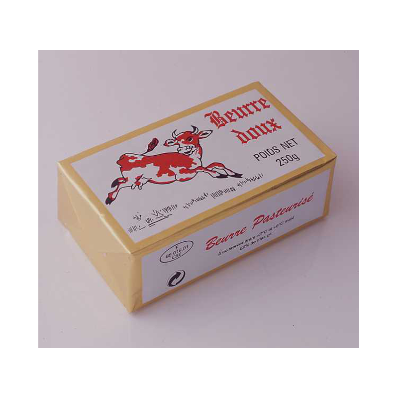 beurre doux 250 gr - La Boite à Fromages