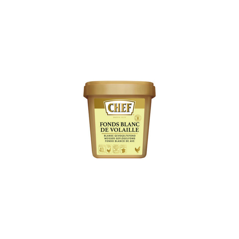 CHEF Fonds de Veau Premium en pâte Fonds - Aides Culinaires, Sauces - Pot  de 640g : : Epicerie